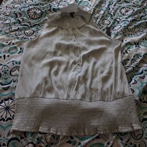 Silver sleeveless blouse